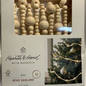 5 Pack -- Hearth & Hand Natural Beaded Garland